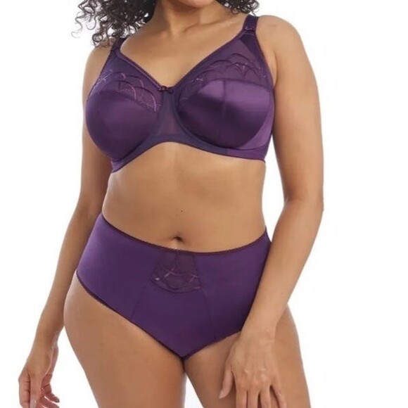 Elomi Cate Plum Purple plus size bra US 34K 34DDD Underwire Full Cup Banded Bra - Picture 2 of 9